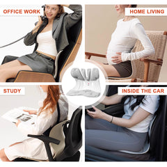BKT Cushion Portable Ergonomic Lower Back Seat Lumbar Support Chair Posture Corrector Extra Large Fit 75-150kg Users for Home Office Chair and Floor Seat