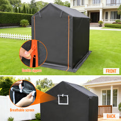 Bike Tent Outdoor Waterproof Storage Shed Heavy Duty Galvanised Steel Frame Bicycle Motorcycle Cover Shelter with Roll-up Zipper Door 120x186x165cm