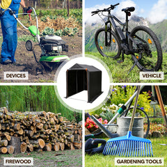 Bike Tent Outdoor Waterproof Storage Shed Heavy Duty Galvanised Steel Frame Bicycle Motorcycle Cover Shelter with Roll-up Zipper Door 120x186x165cm