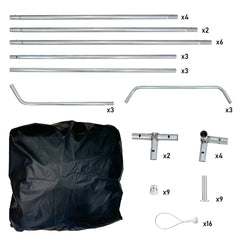 Bike Tent Outdoor Waterproof Storage Shed Heavy Duty Galvanised Steel Frame Bicycle Motorcycle Cover Shelter with Roll-up Zipper Door 120x186x165cm