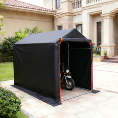 Bike Tent Outdoor Waterproof Storage Shed Heavy Duty Galvanised Steel Frame Bicycle Motorcycle Cover Shelter with Roll-up Zipper Door 120x186x165cm