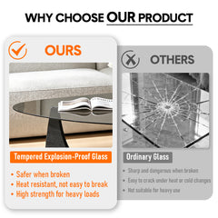 Triangle Glass Coffee Table Modern Side Table Clear Tempered Glass Top with Wood Base for Living Room Office Apartment Small End Table Height 40cm Black