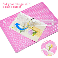 58mm Button Maker Machine DIY Badge Making Pin Press Machine with All-Inclusive Accessories for Custom Pin Badges Mirrors Fridge Magnets Gift Set Pink