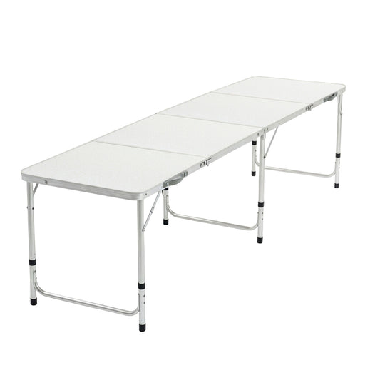 Weisshorn Folding Camping Table 240CM Portable Outdoor Picnic BBQ Aluminium Desk