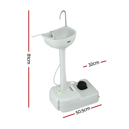 Weisshorn Camping Basin Portable Hand Wash Sink Stand 19L Capacity