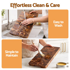 5-Star Chef Acacia Wooden Cutting Board End Grain Chopping Board