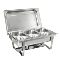5-Star Chef Chafing Dish 7.5L 3-Pan Buffet Warmer Food Warmer Catering Server