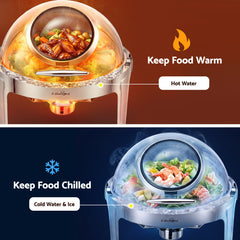 5-Star Chef 9L Chafing Dish Buffet Warmer Food Warmer Catering Server Round
