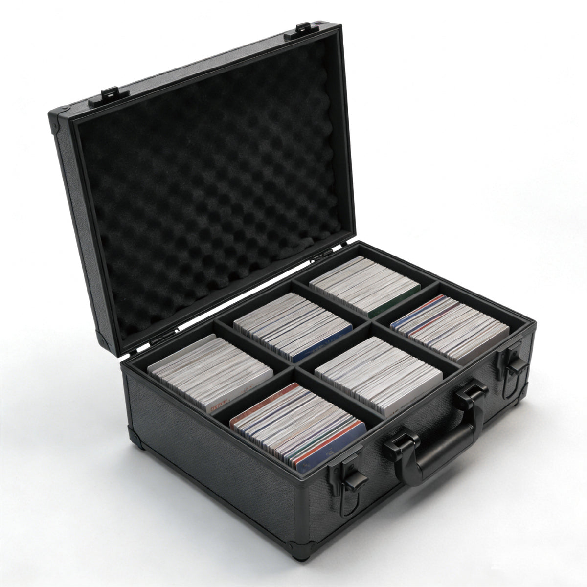 Card Storage Box for 35pt Card Trading Card Protective Aluminium Alloy Hard Case with Lock and Dividers for Toploaders Sports Gaming Hobby Cards Collection