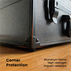 Card Storage Box for 35pt Card Trading Card Protective Aluminium Alloy Hard Case with Lock and Dividers for Toploaders Sports Gaming Hobby Cards Collection