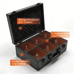 Card Storage Box for 35pt Card Trading Card Protective Aluminium Alloy Hard Case with Lock and Dividers for Toploaders Sports Gaming Hobby Cards Collection