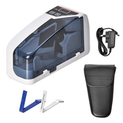 Portable Money Counter Handy Cash Bill Counting Machine 600 Bills Per Min for Multi-Currency with Storage Bag Dual Power Corded or AA Battery(Not Included)