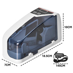 Portable Money Counter Handy Cash Bill Counting Machine 600 Bills Per Min for Multi-Currency with Storage Bag Dual Power Corded or AA Battery(Not Included)