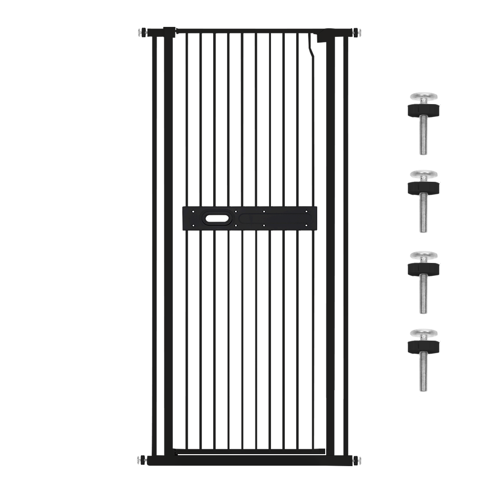 Extra Tall 150cm Pet Cat Proof Door Security Gate Safety Guard Fit Width 76 82CM Black Yarra Supply