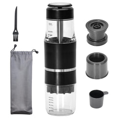Portable Espresso Coffee Maker Lightweight Coffee Hand Press Machine Compatible with Ground Coffee and Capsule For Office Travel Camp Manually