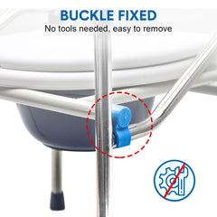 Bedside Commode Chair Mobile Toilet Stool 40-50cm Height Adjustable Portable Bathroom Toilet Chair with Armrest for Elderly Patient Disabled Pregnant Women