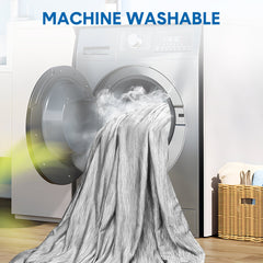 Summer Cooling Blanket90"x90" Lightweight Breathable Ice Cooling Throw Soft Cold Blankets for Bed Sofa or Couch Keeps Hot Sleepers Cool Large 229x228cm Grey