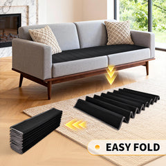 Wooden Couch Support Board For Sagging Cushions with Non-Slip Oxford Surface Seat Saver Sofa Rejuvenator Foldable Boards Fit Most 3 Seater Couch 60x182cm