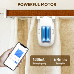 3-in-1 Intelligent Automatic Curtain Opener Rechargeable Battery Operated Curtain Robot Smart Control Via App with Timer Fit for Roman Rod T/U-shaped Track
