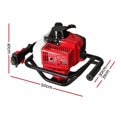 Giantz Post Hole Digger Motor Only Engine Petrol Red