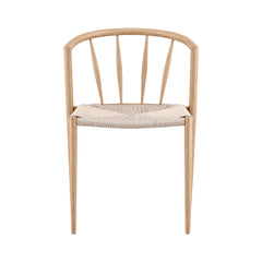 Artiss Dining Chairs x1, Leisure Accent Chair for Living Room & Balcony Woven Seat Spindle Back
