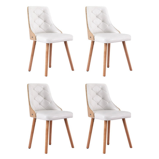 1 Set of 4 Artiss Dining Chairs White PU