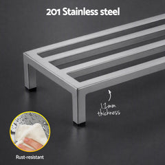 Giantz 60x35cm Dunnage Rack 2-Pack Stainless Steel Kitchen Floor Stand