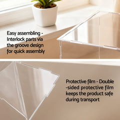 Artiss Clear Acrylic Display Case Dustproof Protection Box For Car Toys 15CM