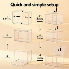 Artiss Clear Acrylic Display Case Box 2 Pack For Toys 54cm