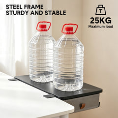 65x30cm Desk Extender Tray with Storage Drawer Clamp On Desk Extension Shelf Keyboard Mouse Support Tray for Home Office Workstation 25kg Load Capacity