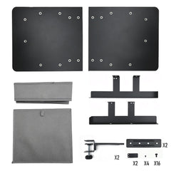 65x30cm Desk Extender Tray with Storage Drawer Clamp On Desk Extension Shelf Keyboard Mouse Support Tray for Home Office Workstation 25kg Load Capacity