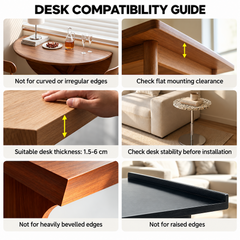 65x30cm Desk Extender Tray with Storage Drawer Clamp On Desk Extension Shelf Keyboard Mouse Support Tray for Home Office Workstation 25kg Load Capacity