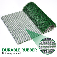 Portable Dog Toilet Large Pet Loo Reusable Puppy Toilet 76x51cm with 2 Artificial Fake Grass Pads Separate Tray Design For Pet Potty Training