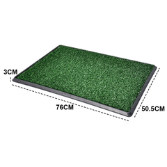 Portable Dog Toilet Large Pet Loo Reusable Puppy Toilet 76x51cm with 2 Artificial Fake Grass Pads Separate Tray Design For Pet Potty Training