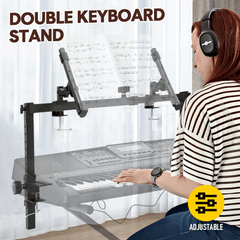 Keyboard Stand Portable Heavy Duty Liquid Stands Height and Width Adjustable For Electric Digital Piano and Synths Fits Z Style Stand