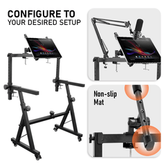Keyboard Stand Portable Heavy Duty Liquid Stands Height and Width Adjustable For Electric Digital Piano and Synths Fits Z Style Stand