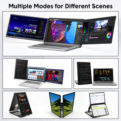 15.6" Laptop Screen Dual Monitor Extender Portable 1080P IPS USB-C Plug and Play Fits 10-17.3Inch Laptops Compatible with Windows Mac Chrome Android Linus