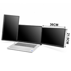 15.6" Laptop Screen Dual Monitor Extender Portable 1080P IPS USB-C Plug and Play Fits 10-17.3Inch Laptops Compatible with Windows Mac Chrome Android Linus