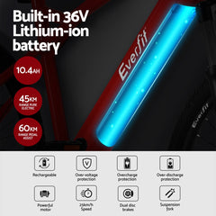 Everfit 26 Inch Electric Bike Mountain Bicycle eBike Built-in Battery 250W