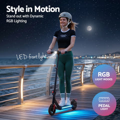 Electric Scooter 180W 18KM/H Foldable Height Adjustable Portable Riding Commuter Teens Adults