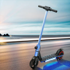 Electric Scooter 130W 16KM/H LED Light Folding Portable Riding Commuter Blue