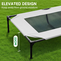 Raised Dog Bed Large Elevated Pet Bed Scratch and Moisture Resistant Breathable Kennel with Non-Slip Feet Indoor Outdoor for All Seasons Max Load 100kg