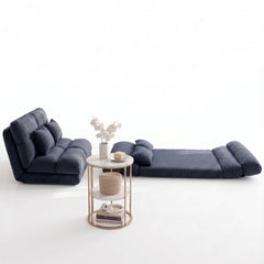 Artiss Floor Lounge Sofa Bed & Coffee Table 2 Tier Marble Effect Side Table Set