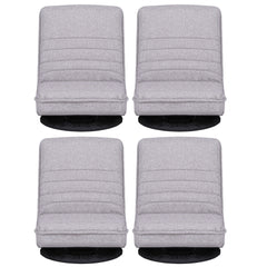 Artiss 4PCS Swivel Floor Chair 360 Adjustable Foldable Lounge Seat Floor Sofa Chair Grey