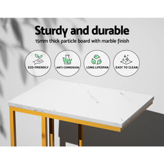Artiss Floor Lounge Sofa Bed Folding Chaise Chair Green & Coffee Table Side Table Marble Effect