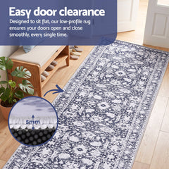 Artiss 60 x 300 cm Runner Rugs for Hallway Bedroom Pad-Free Dense Dot Backing Stops Slipping & Robot Vacuum Friendly, Vintage Carpet for Reading Nook Dining Area, 100% Polyester Washable