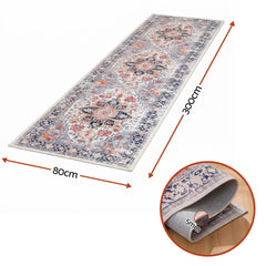 Artiss 80 x 300 cm Runner Rugs For Living Room No Heavy Rubber Crease-Free Foldable Design For Kitchen Entryway And Bedroom 100% Polyester Water-repellent Resistant Non-Shedding