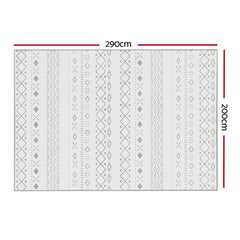 Artiss Floor Rugs 200x290cm Washable Area Mat Large Carpet Soft Short Pile Una