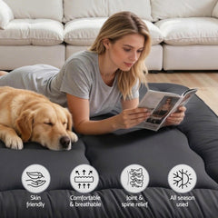 Giselle Bedding 10cm Japanese Floor Mattress Foldable Futon Mattress Washable Cover Straps