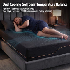 Giselle Single Cooling Memory Foam Mattress Medium Firm with Gel Comfort 30cm